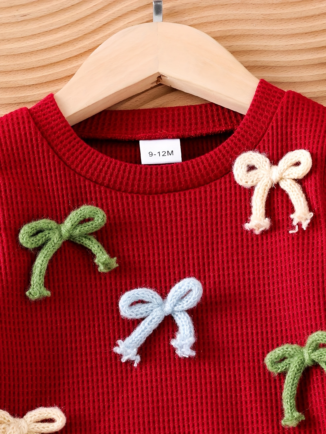 2pcs girls bow fringe bell bottom jeans outfit elastic waist long sleeve t shirts denim pants   casual wear 2pcs matching set for girls 2pcs ensemble   outdoor Product details 0