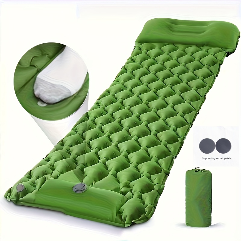 TEMU 2024 Nuovo Cuscino da Piede in TPU 8cm Antiumidit� con Pompa Gonfiabile Integrata, Cuscino d'Aria Giuntabile, Cuscino da Dormire da Viaggio per