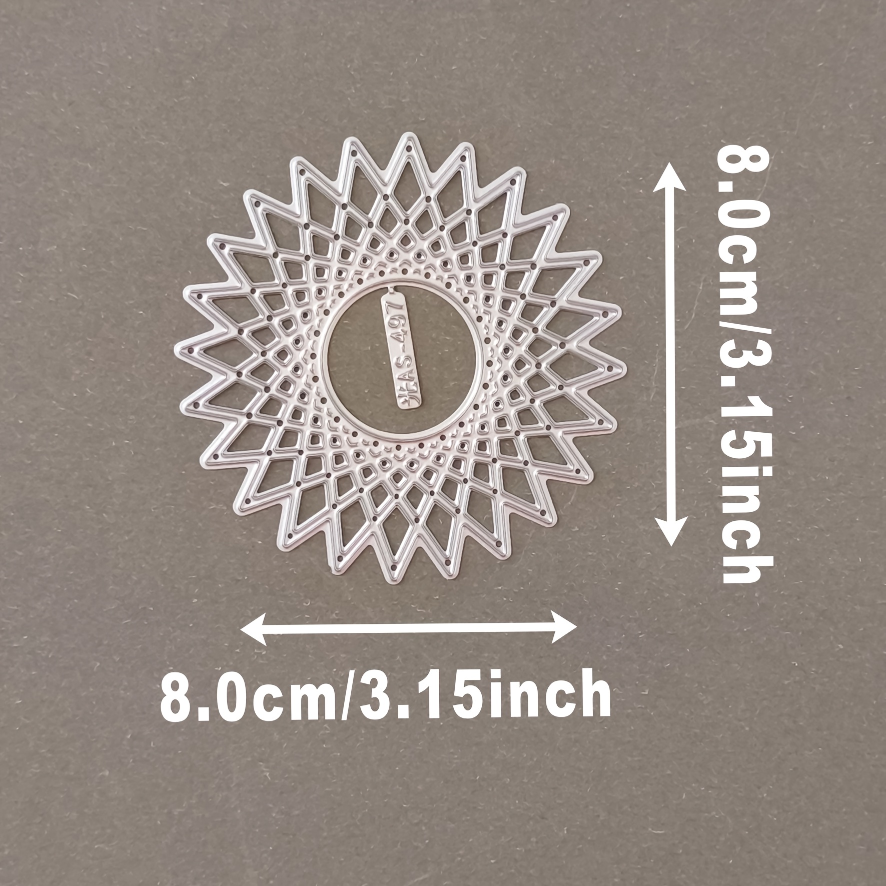 TEMU 1pc Circular Metal Cutting Die With Radial Stripe Mandala Pattern, Suitable For Cutting Molds
