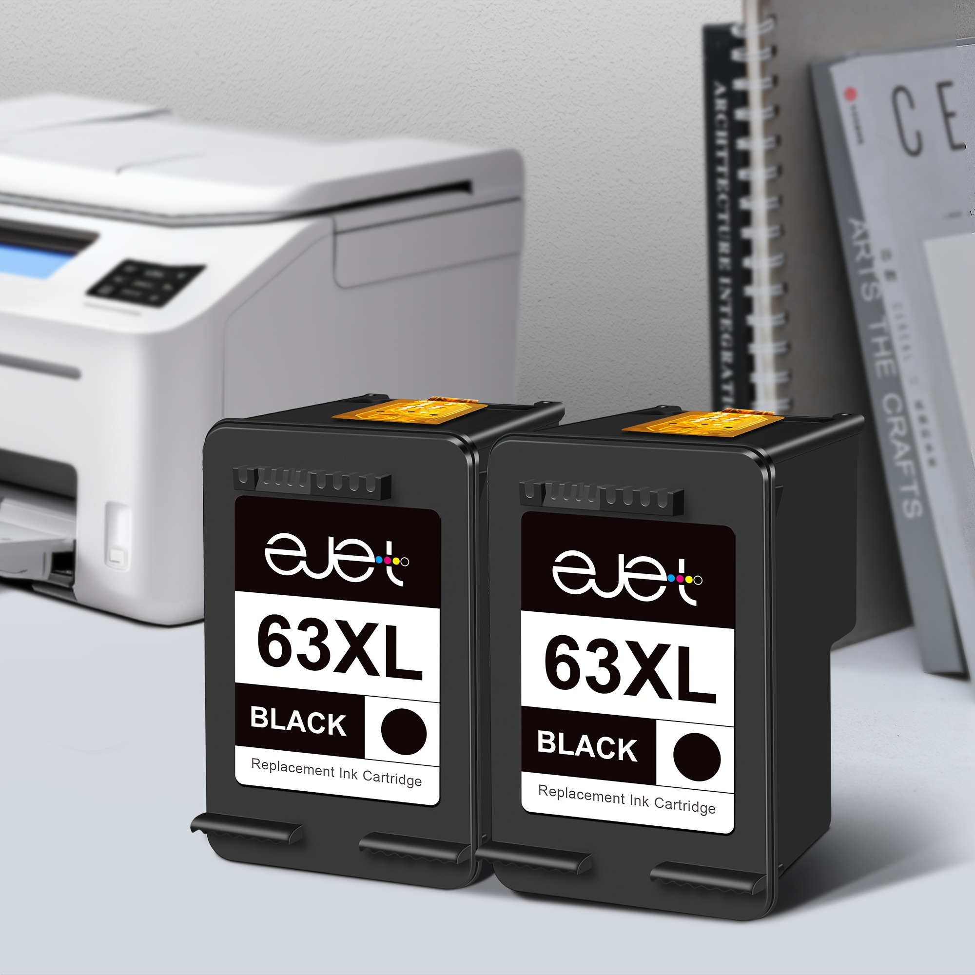 

2-pack 63 Remanufactured 63 Black Ink Cartridge Replacement For Hp63 Hp63 Used In Officejet 3830 5255 5258 Envy 4520 4512 4513 4516 Deskjet 1112 1110 3630 3632 3634 2132 Printer (2 Black)