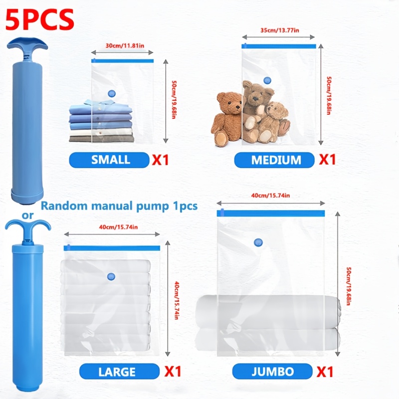 TEMU Vacuum Compression Bags For Clothing, Diverse Small Design Combination, Upgraded Thickened Material, - Clothing, Bed Sheets And Clothing Storage