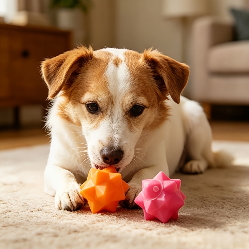 2pcs Pet Dog Chew Sound Toy, Fun Exploding Planet Design