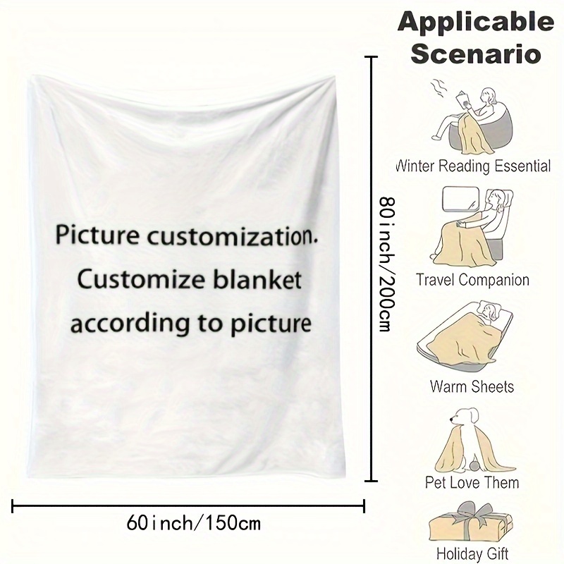 Custom Photo Flannel Blanket - Personalized Soft & Cozy Throw For , Perfect Gift For Birthdays, Anniversaries, And Holidays