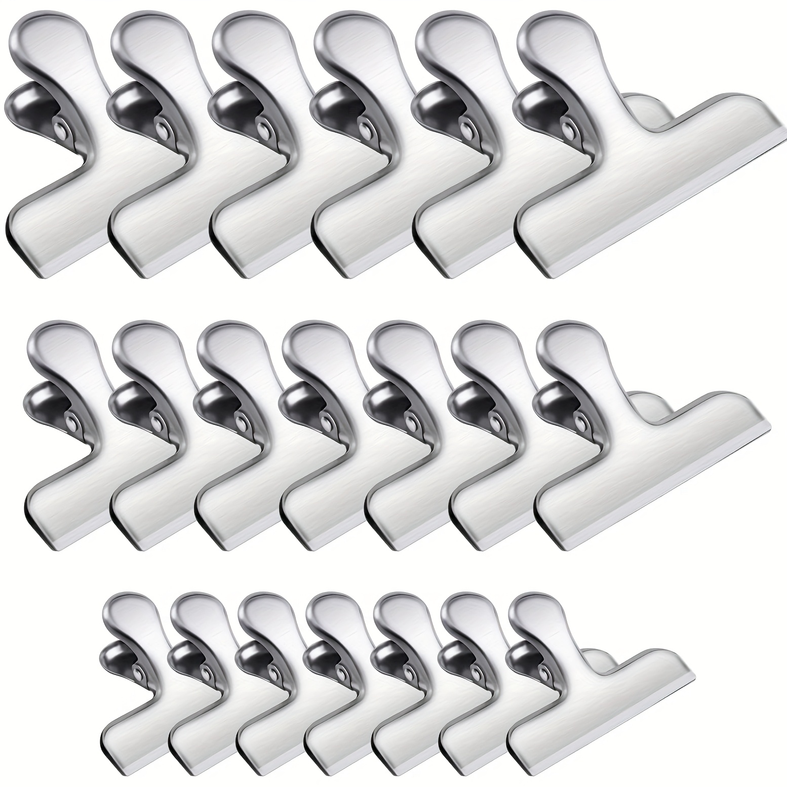 TEMU Food Clips, Chip Clips For Chips, Snack Bags, Fridge, Whiteboard - Superior Hold Kitchen & Office Organization (silver, 20 Pack)