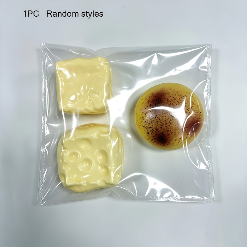 Image of 1pc Popular Random Style Squeeze Toy, Moldable Cheese Squish Toy, Vaseline Filled Handmade Ball, Play Toy, Birthday And Holiday Gifts, Home Decor And Desktop Ornaments