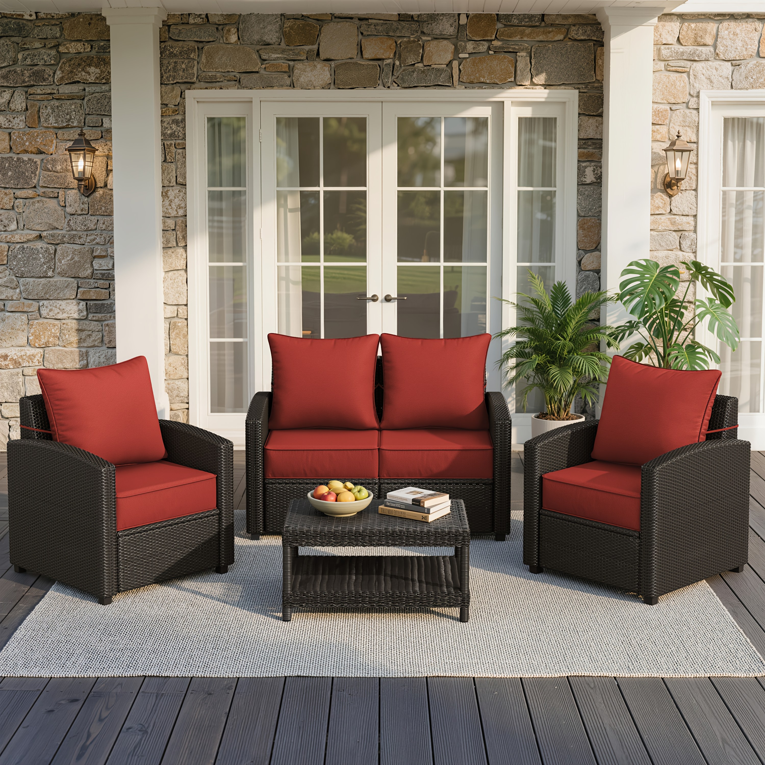 Outdoor Cushion Set of 1pc/2pcs/4pcs/6pcs - Thick 35D High-Density Foam Cushions Measuring 24*24*6.5 Inches, Featuring Quick Rebound, High Durability, And Easy Cleaning, Suitable for Outdoor Furniture Like Sofas And Patio Chairs