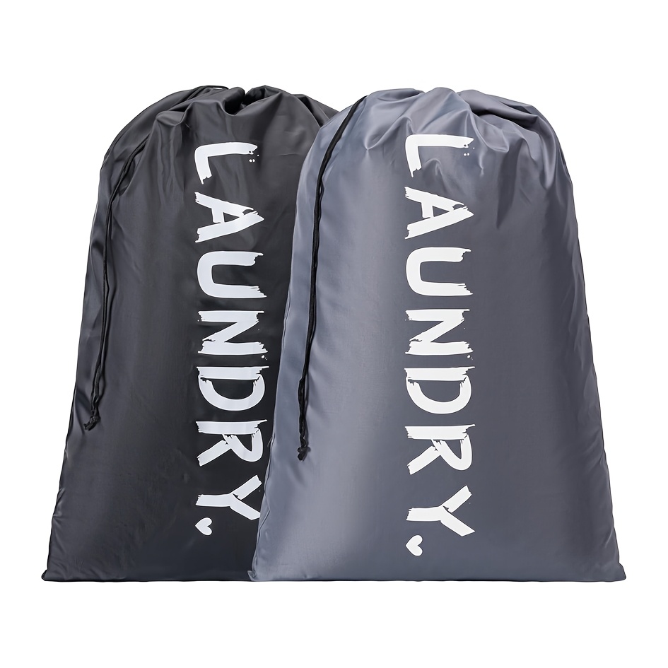 TEMU 2 Pack Xl Travel Laundry Bag, Machine Washable Dirty Clothes Organizer With Drawstring, Large Enough To Hold 4 Of Laundry, A Laundry Hamper Or