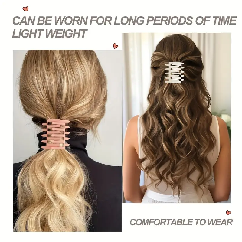 1pc chic cross style hair clip for women medium size durable plastic hairpin in   and glossy beige ideal for thick or medium hair     updos details 2