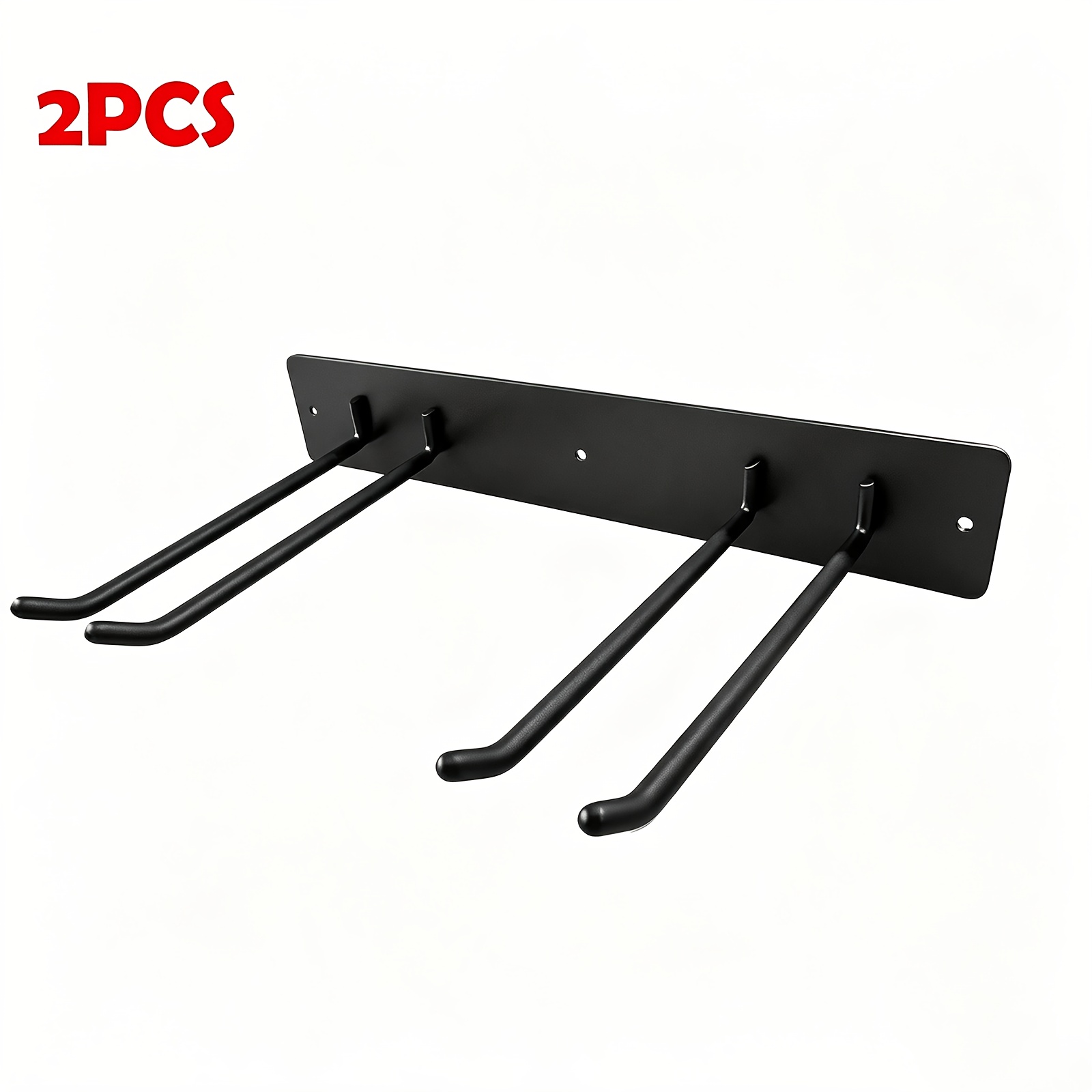 TEMU 2pcs Heavy Duty Iron Garage Tool Organizer -wall Mounted Hooks Tool Garage Organizer, Adjustable Garden Organization And Storage Rack, Durable