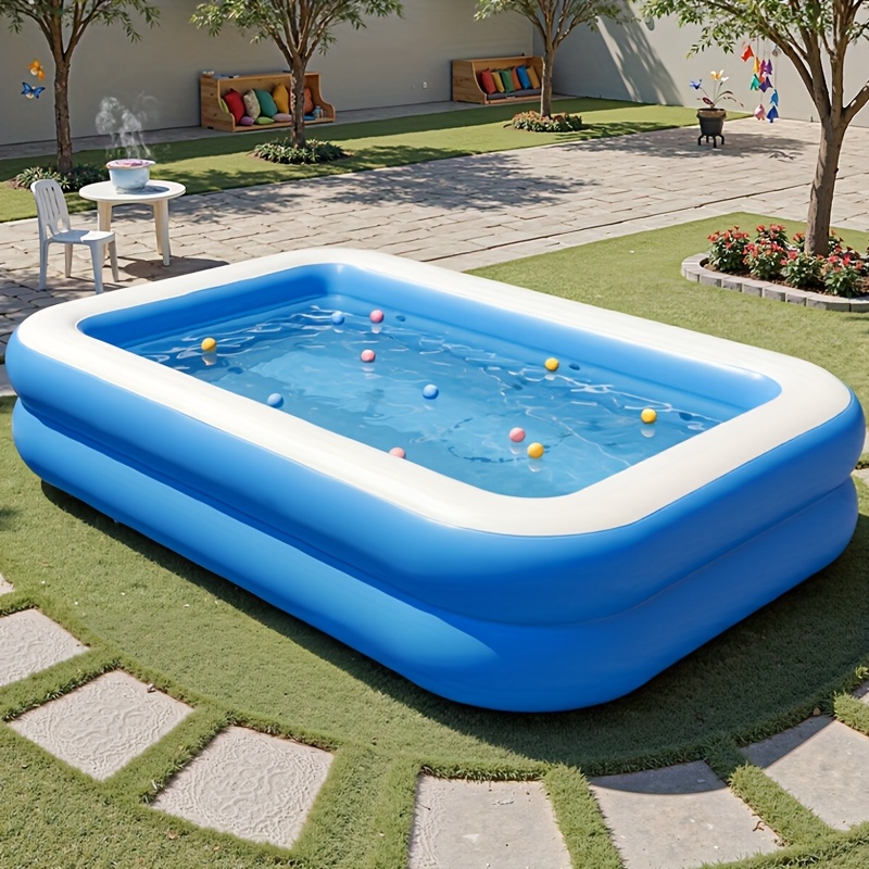 2m blue white inflatable pool easy portable Temu United Arab