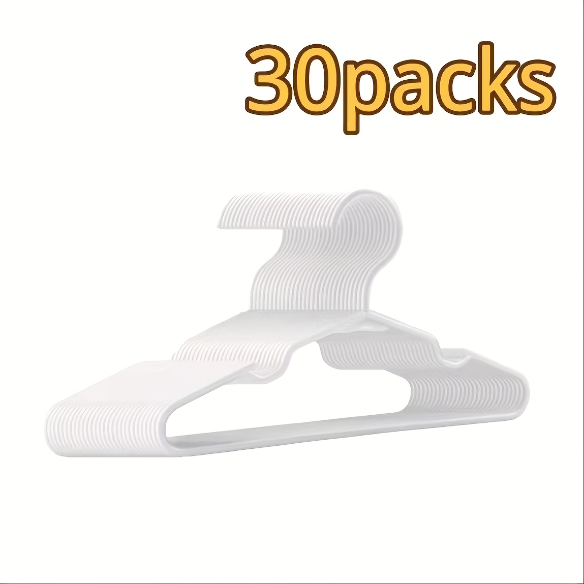 TEMU Ensemble de 30 cintres multifonctionnels en plastique, cintres de rangement pour vêtements d'enfants et de bébés pour armoire à domicile