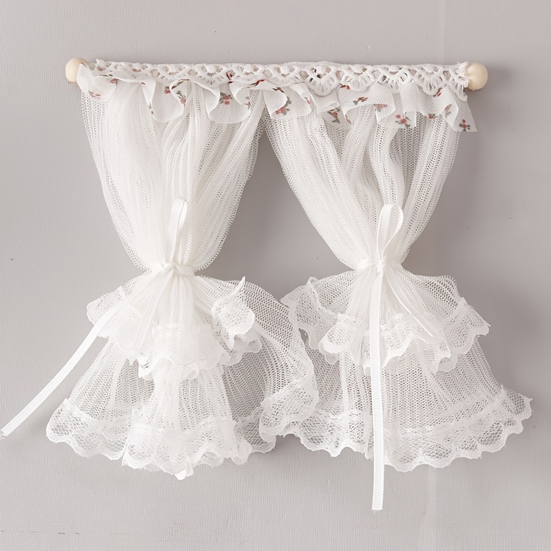 Miniature Dollhouse Curtain Model