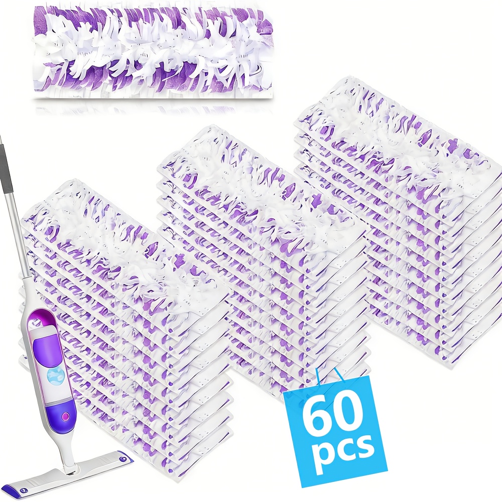 TEMU 60 Count Powermop Replacement Refill Pads, Disposable Dry Mop Pads For Hardwood Floors, Multi-surface Cleaning On Tile, Laminate & More (no Mop Rod Included)