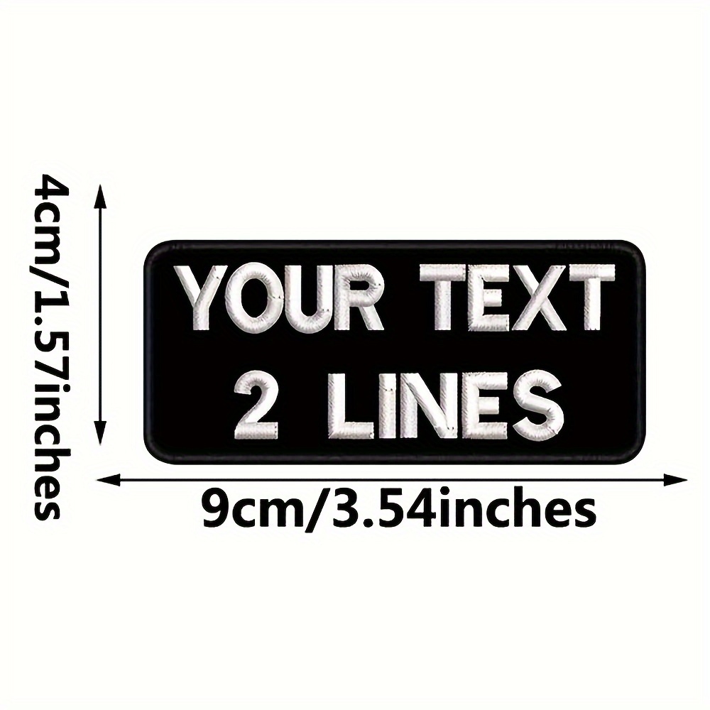 TEMU [custom Made Item] 1pc Custom Name Text Embroidered Patch, Personalized Fun Text Badge Used For Dogs, Backpacks, Jacket Decorative Patches With