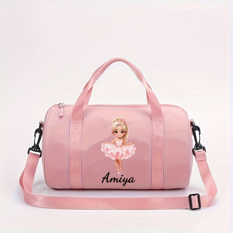 TEMU 1pc Customizable High-quality Large-capacity Shoulder Bag Messenger Bag Dance Bag Sports Bag Solid Color Casual Simple Cute Sweet -match Style -