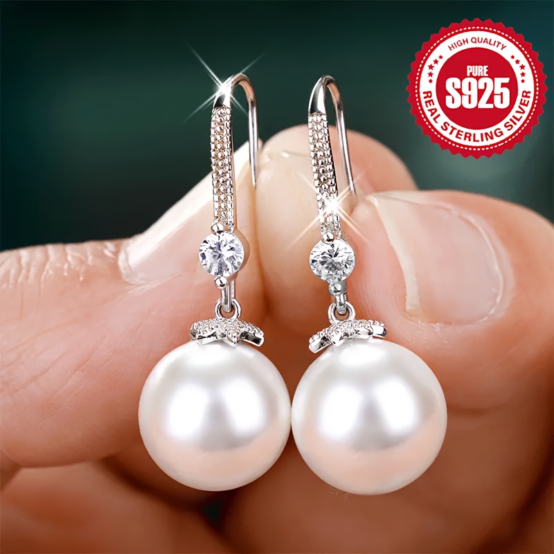 Minimalist Pearl Earrings S925 Pure Silver