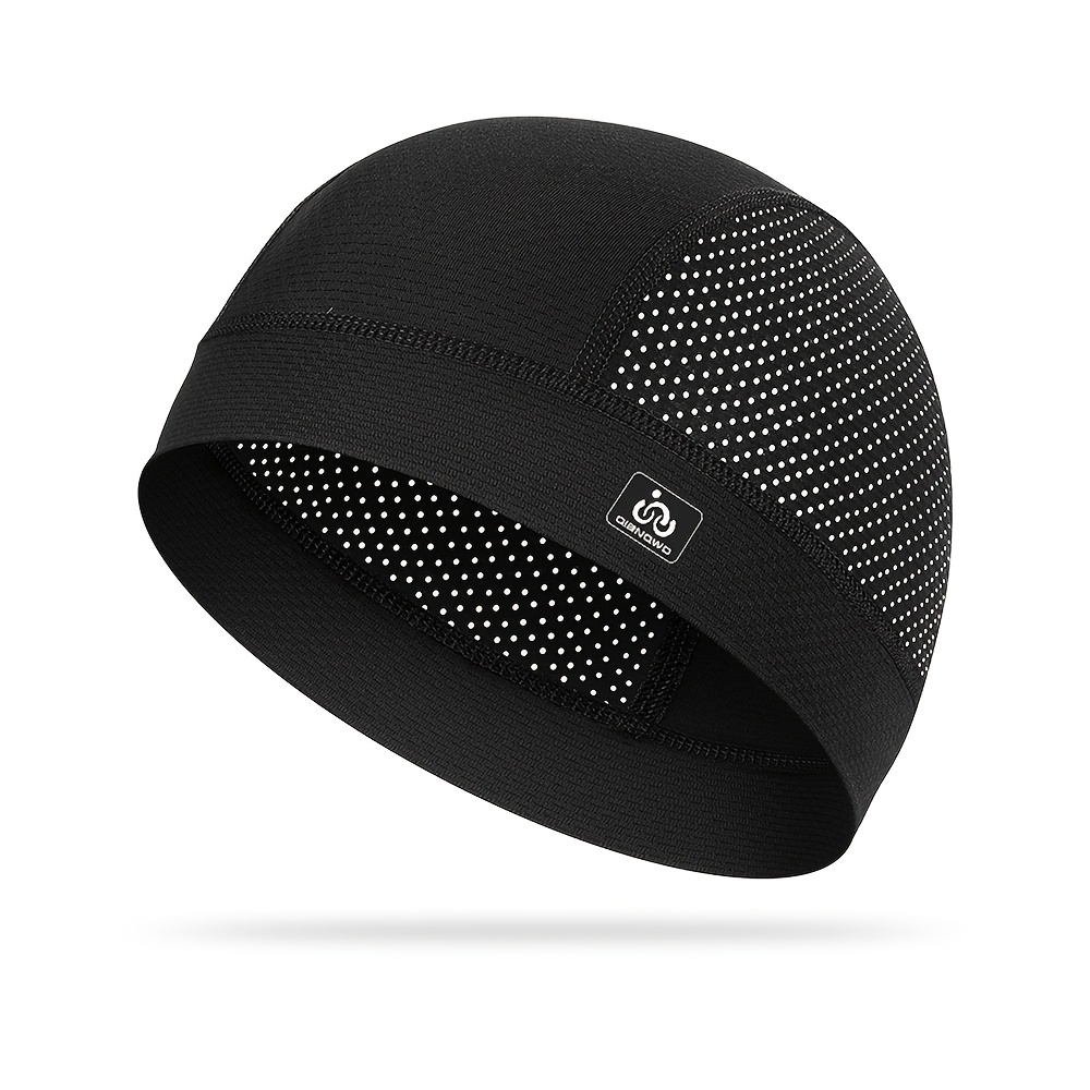 E-shop Sommer Outdoor Reitmütze Atmungsaktiv Gefüttert, Hochelastische Tragbare Lauf Fitness Beanie, Eis-Gefühl Leichte Kopfbedeckung, Trendige Mesh