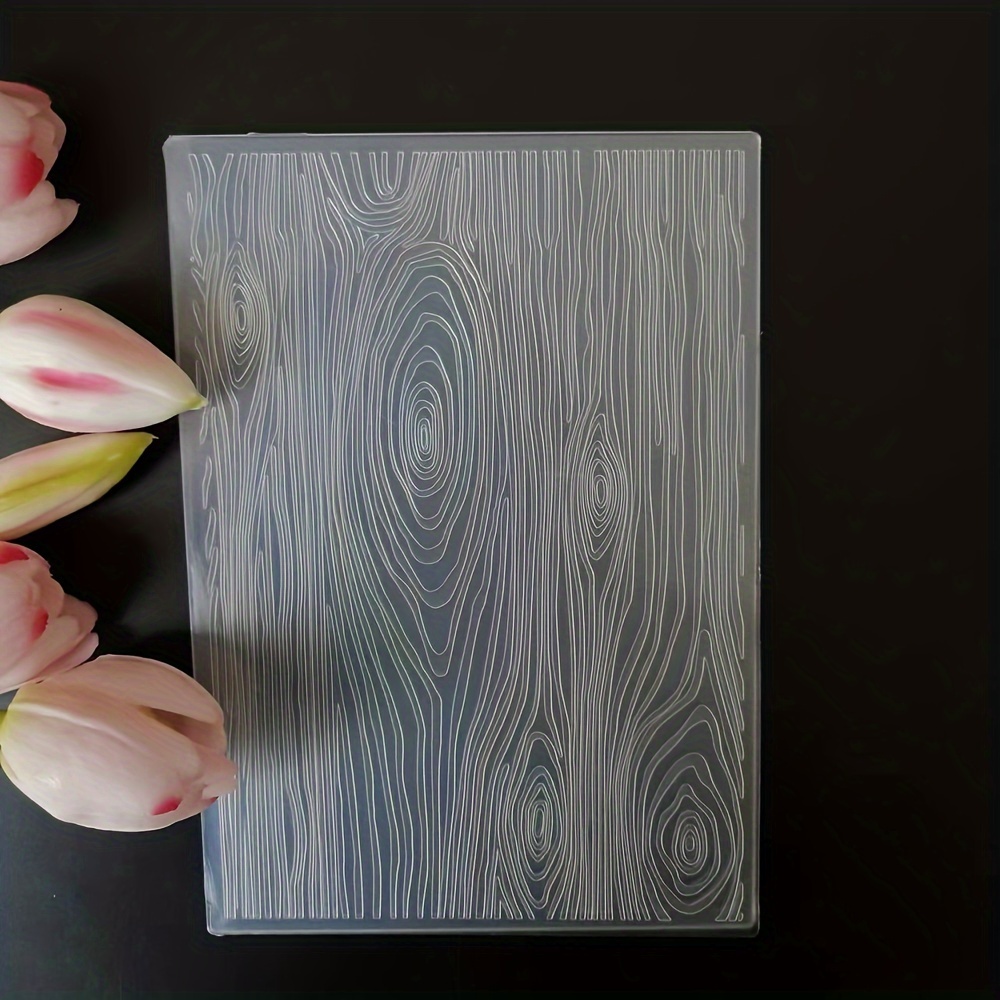 

Azsg Tree Rings Embossing Folder For Diy Scrapbooking - Transparent Plastic Design Plate For Paper Card Crafting & Decoration