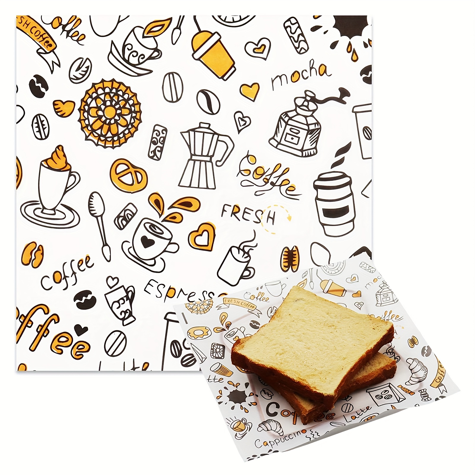 100 sheets sandwich wrapping paper disposable hamburger wrap paper vintage illustration newspaper plate paper greaseproof food paper   paper ideal for sandwiches   wraps coffee shops bakeries catering takeout services and fast