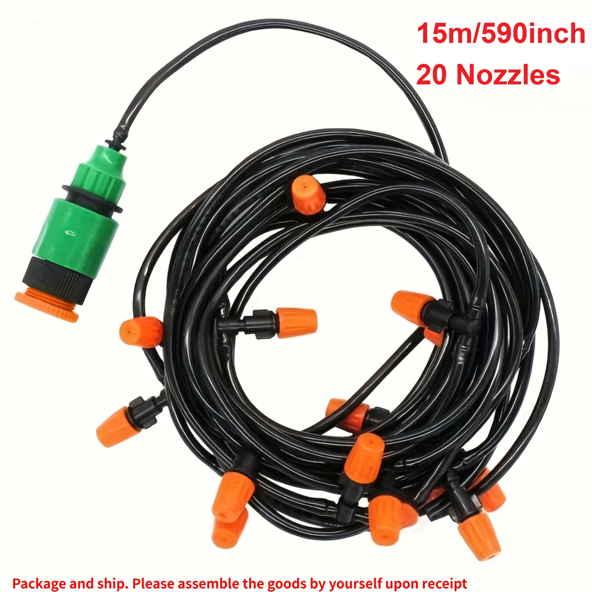 E-shop LDQ Tragbares Mikro-Bewässerungssystem mit automatischem, langlebigem PVC-Gartenbewässerungs-Set - Einstellbarer Durchflussventil und Sprühdüse,