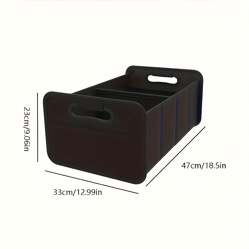 1pc Oxford Fabric Car Storage Box, Foldable Trunk Organizer, Convenient Vehicle Storage Bin, Large Capacity Camping Storage Box For Cars