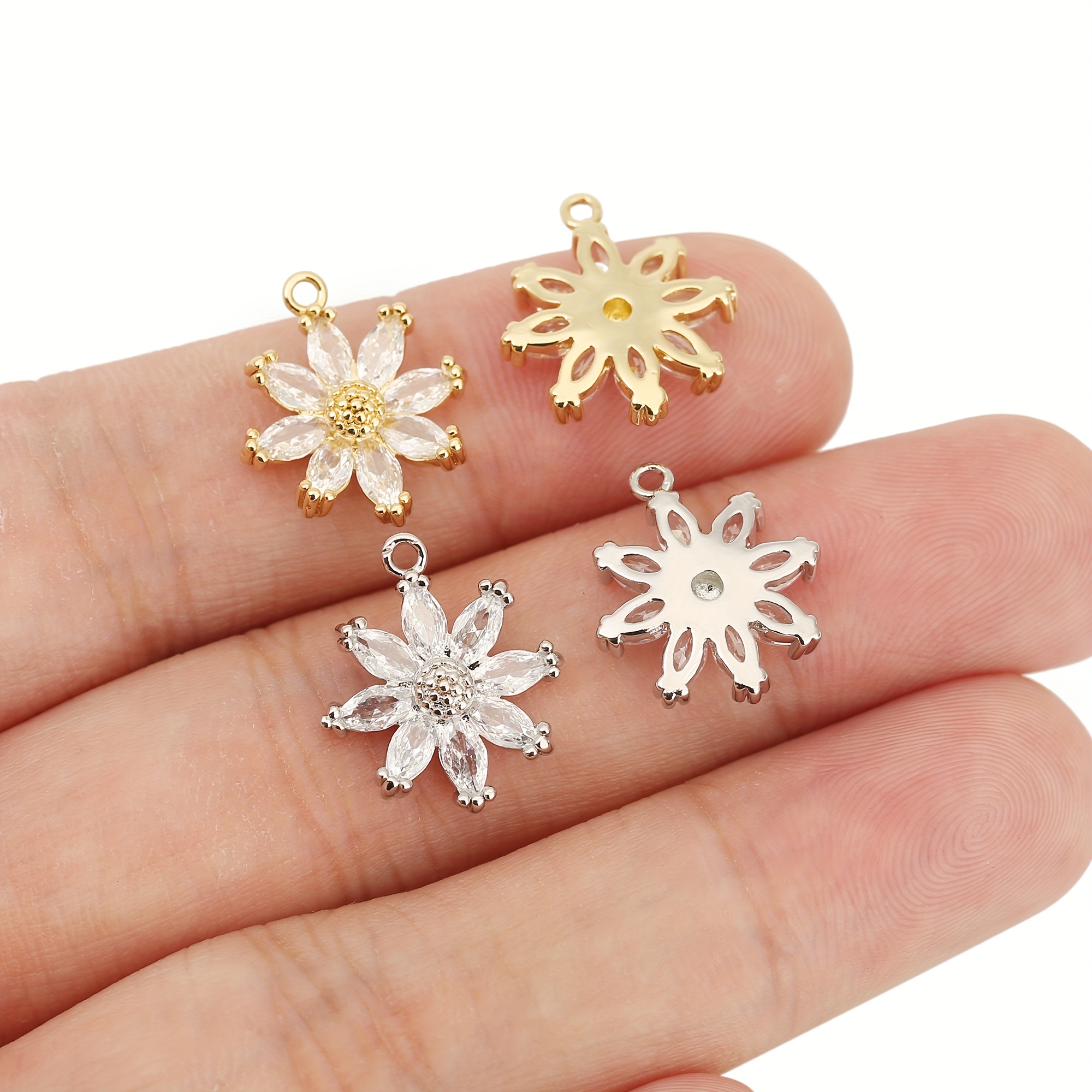 6pcs Exquisite Luxurious Flower Chain Ornaments and Pendants