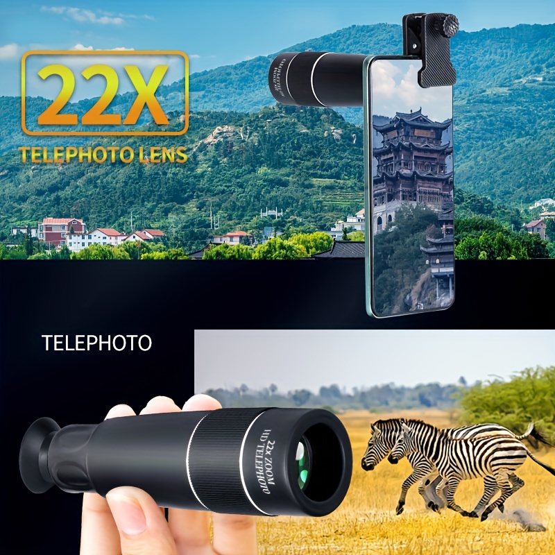 

22x Lens, Compatible With Most Smartphones, Is An For Camping, Hiking, Photography And Watching Games