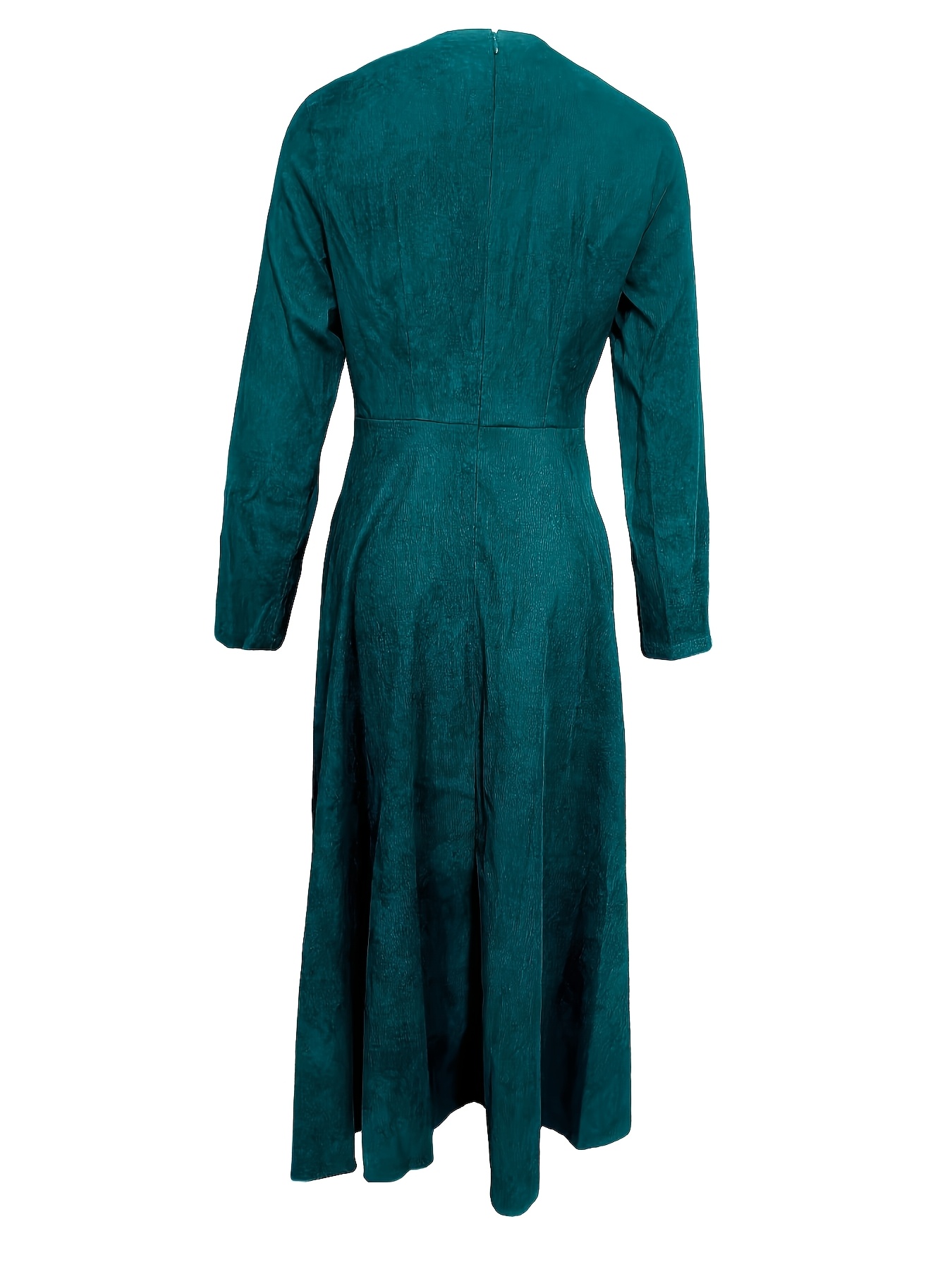 womens elegant a line corduroy dress pockets long sleeve - Temu