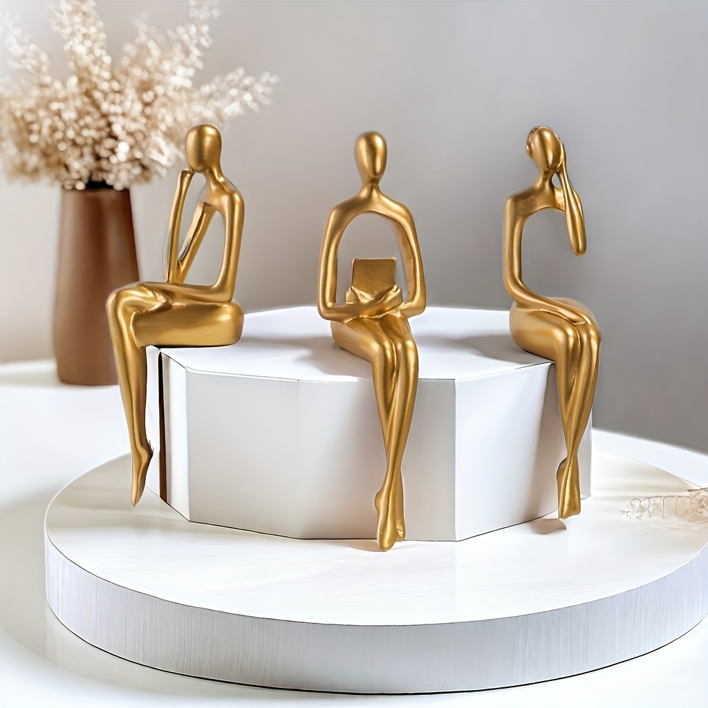 Abstrakte Keramikskulptur – Moderne Herz-Statue Für Wohnzimmer & Schreibtisch
