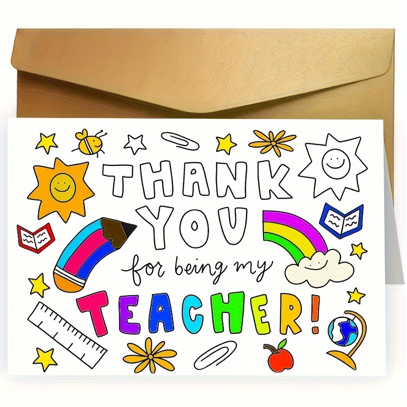 Printable Teacher Appreciation Thank Card End Year Teacher - Temu