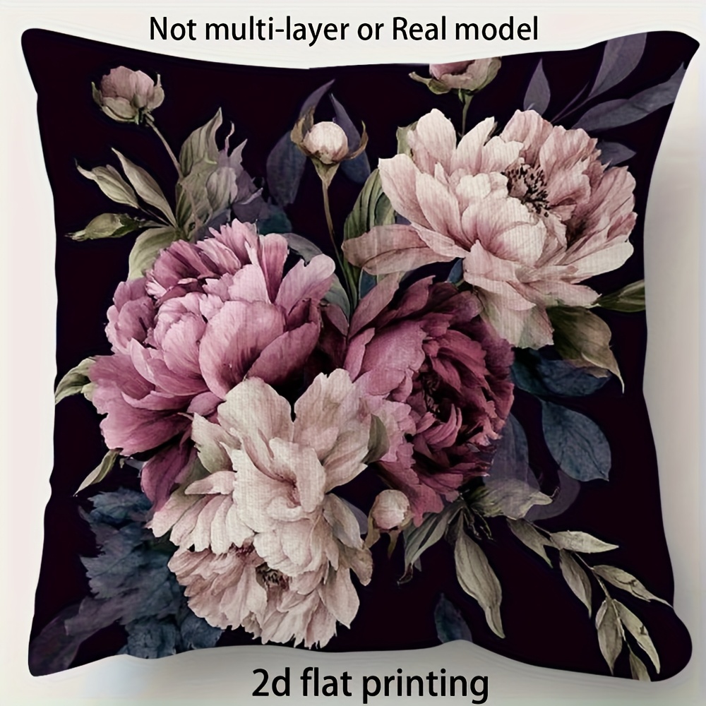 TEMU 1 Printed Pillowcase, 2d Flat Printing, Double-sided Print, No Pillow Insert, 17.72 X 17.72 Inches (45 X 45cm), Embroidery, Featuring A Vintage
