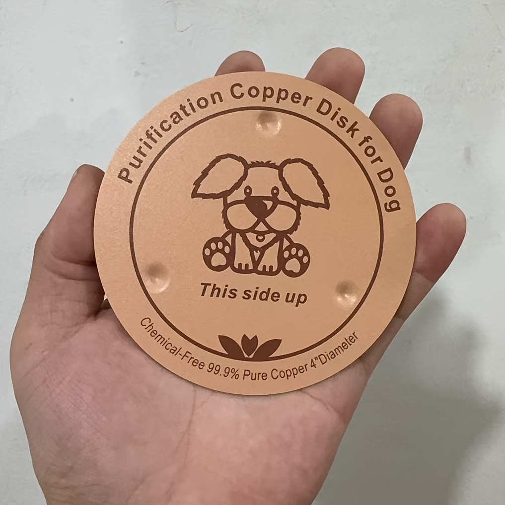 TEMU Plateau de purification d'eau pour animaux en cuivre, à support à trois points, plateau de purification d'eau en cuivre pur à 99,9 %, convient à