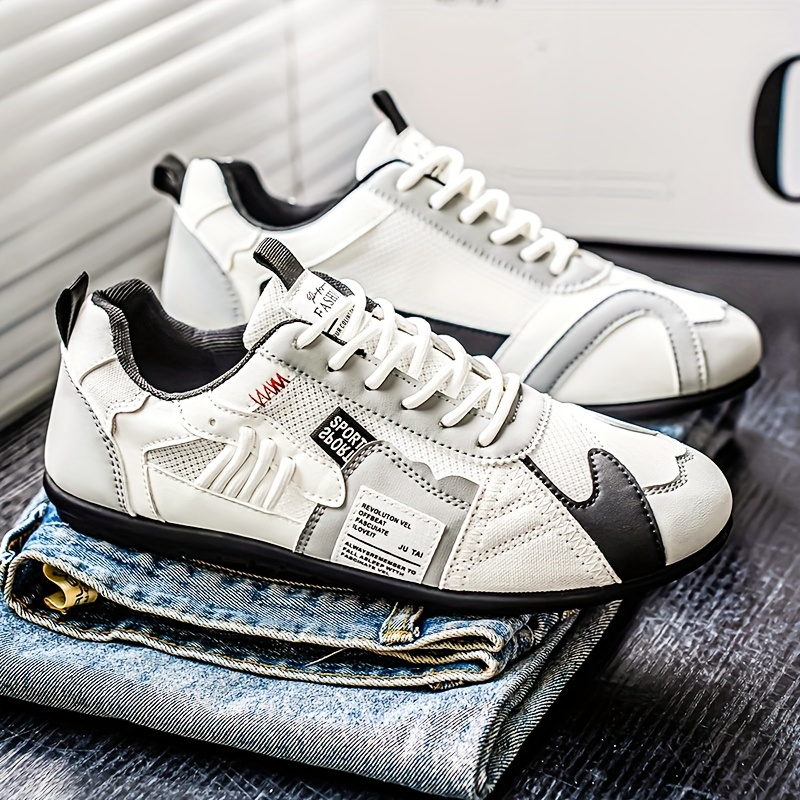 Tenis ligeros y transpirables para hombre zhenyuezu, de caña baja con cordones y suela antideslizante de PVC, diseño en bloques de colores vibrantes, ideales para senderismo, uso diario y estilo urbano casual, regalo de Navidad duradero y elegante