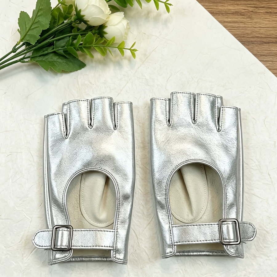 Image of Spring And Autumn Casual Half-finger Women's Outdoor Gloves, Breathable And Comfortable Fingerless Gloves For Fall And Winter, Street Fashion Gloves, Sporty Cycling Gloves
