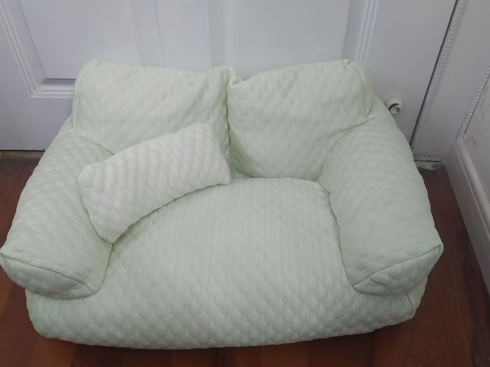 large   bean fabric sofa for dogs cats cooling durable bed with plush polyester fill   cozy sleeping for small medium large pets multi size options for living room bedroom   bed   design snug pet furniture Product details 6
