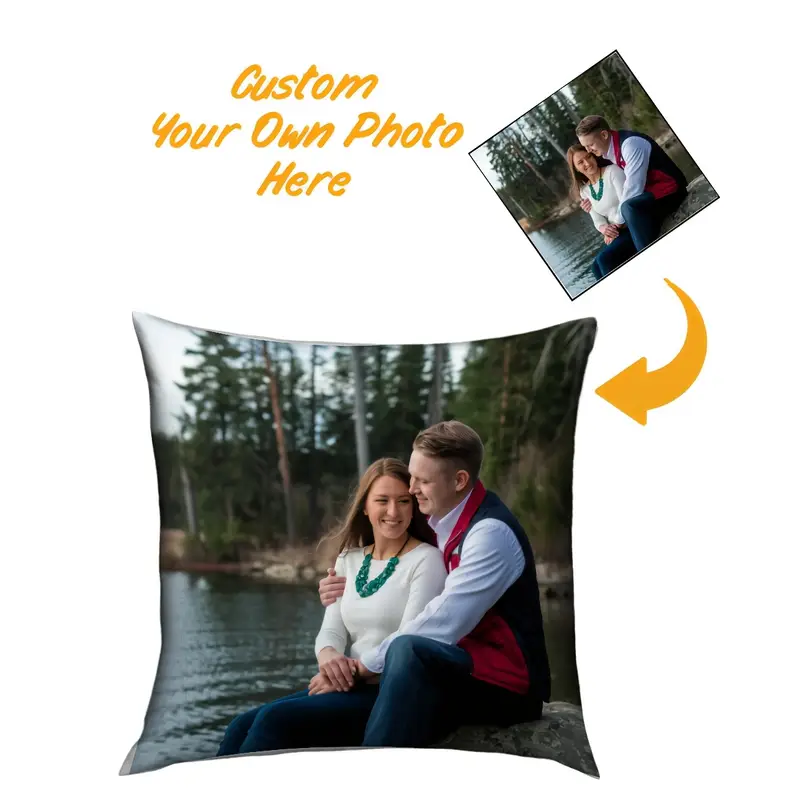 1 photo text pillowcase double sided printing soft short plush polyester large square size zipper closure machine washable personalized home decor gift for parents anniversary valentines day christmas Product details 5