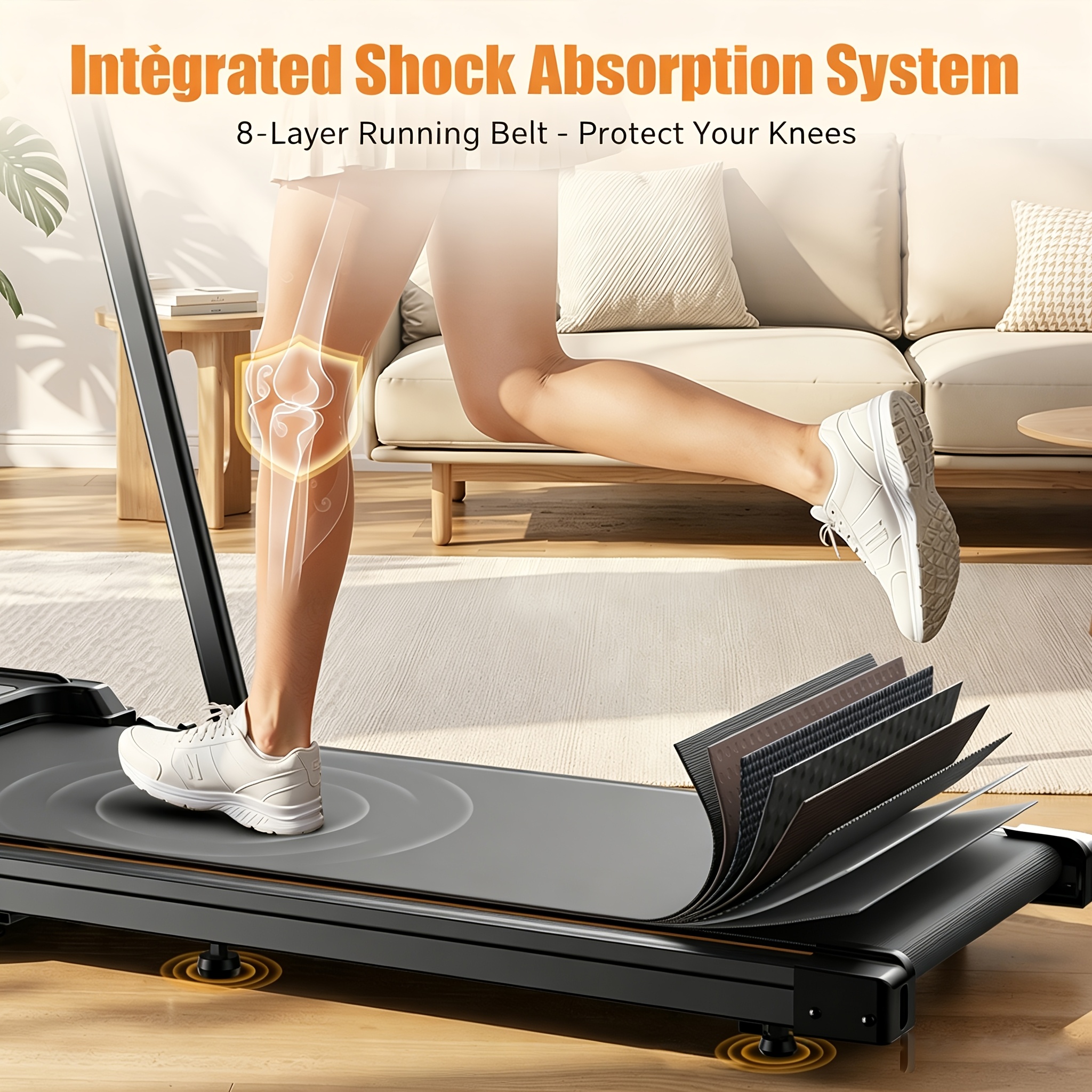 Compact Under-Desk Treadmill for Home & Office Fitness