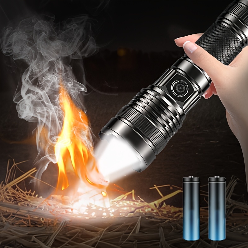 TEMU A Flashlight That Can Start A Fire Flashlight Rechargeable Aluminum Alloy Fire Starting Flashlight Torch Flashlight Rechargeable Tactical