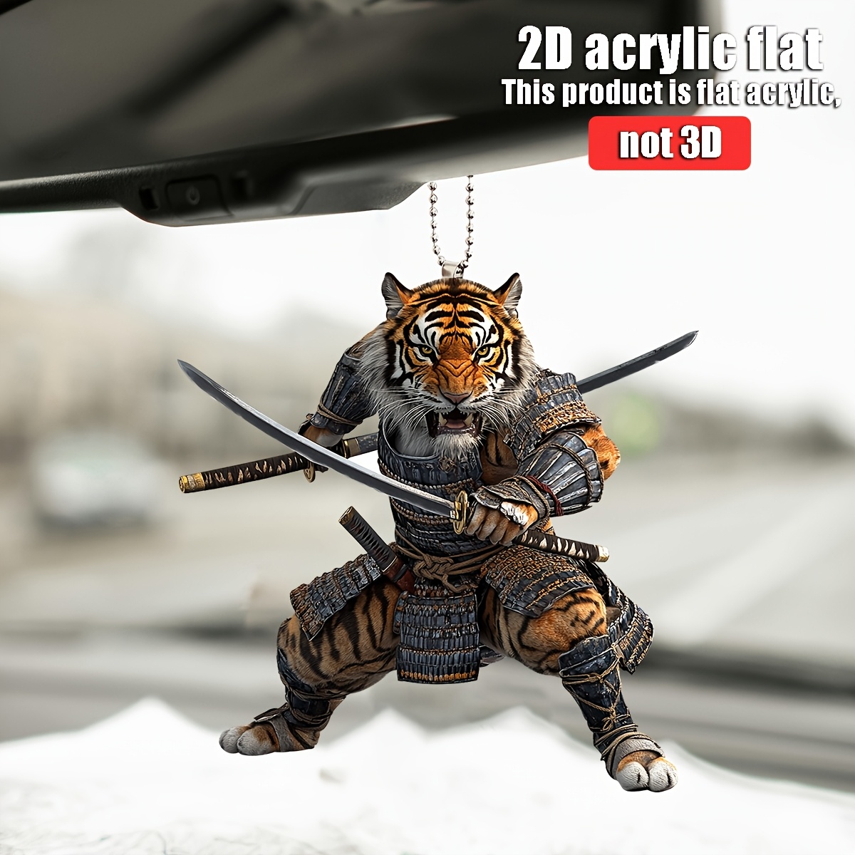 

1pièce Warrior Armor Acrylique Ornament Suspendu, 2D Flat Car Rearview Mirror Décor, Porte-clés, Accessoire Sac À Dos, Décoration Maison, de Cadeau Unique