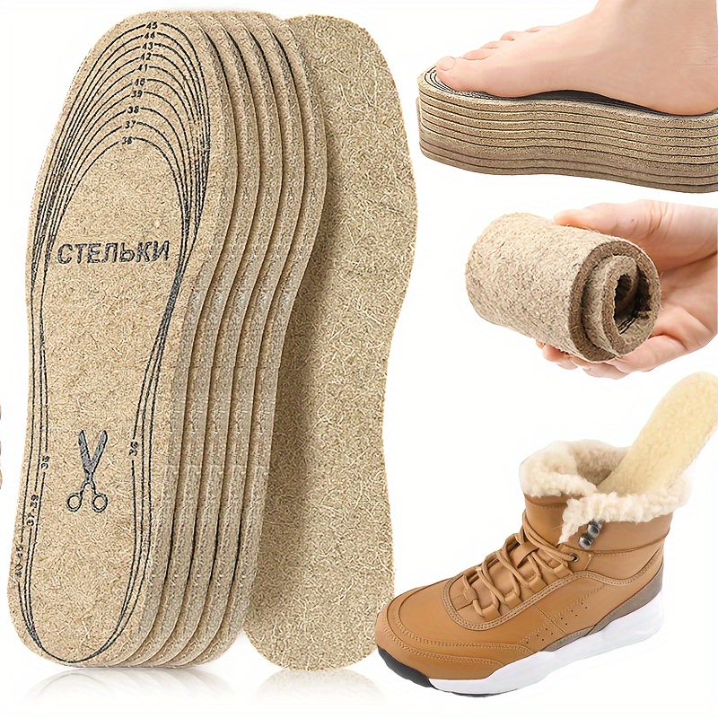 

4- Wool Insoles For , -absorbing , Customizable All , Non-collapsing Polyester - Unisex