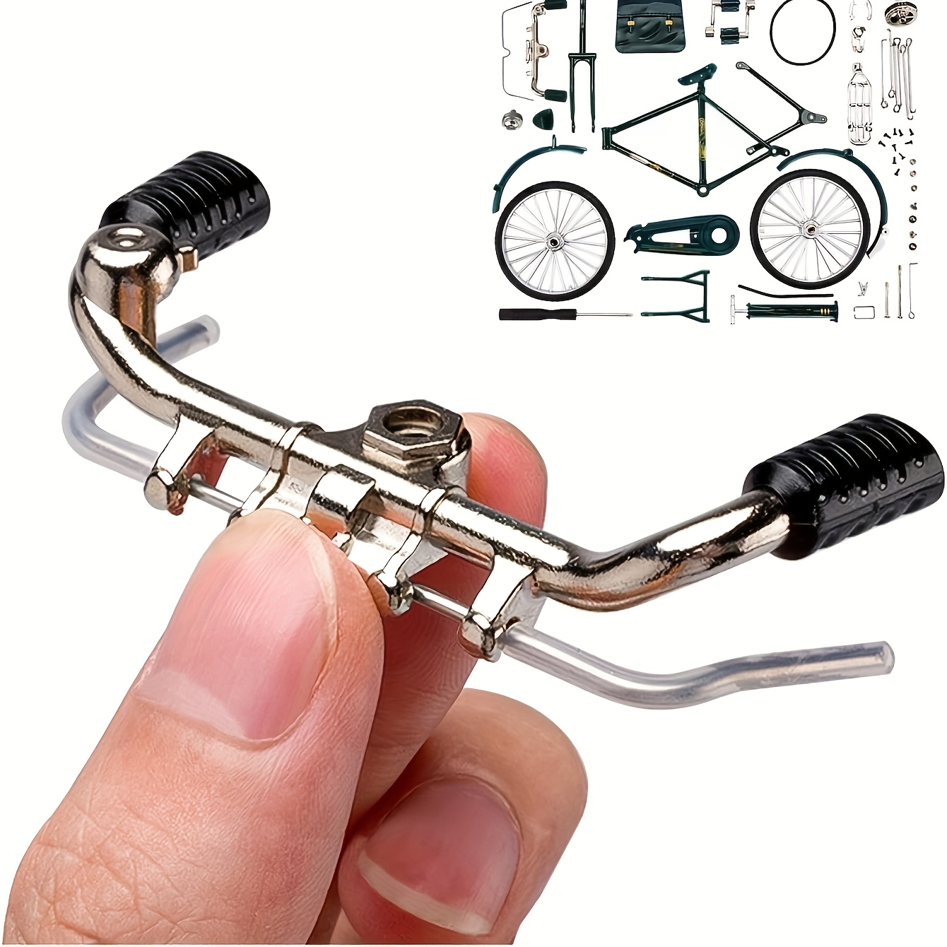 52pcs Vintage Splicing Riding Series 28-inch Bicycle Model, Detachable Assembly Figurine, Nostalgic Classic Single Decoration, Desktop Office Display Collectible