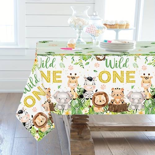 halloween wedding decorations summer decoration garden decor for outside outdoor decor chrismas 1pc wild one animal tablecover 130x220cm disposable tablecloth theme party supplies wild one 1st birthday party supplies decoration