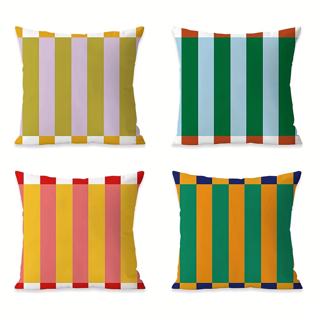 TEMU Juego de 4 almohadas con forma de de , estilo nórdico para oficina, decoración del hogar, de almohada versátil y duradera, 18*18 pulgadas, y