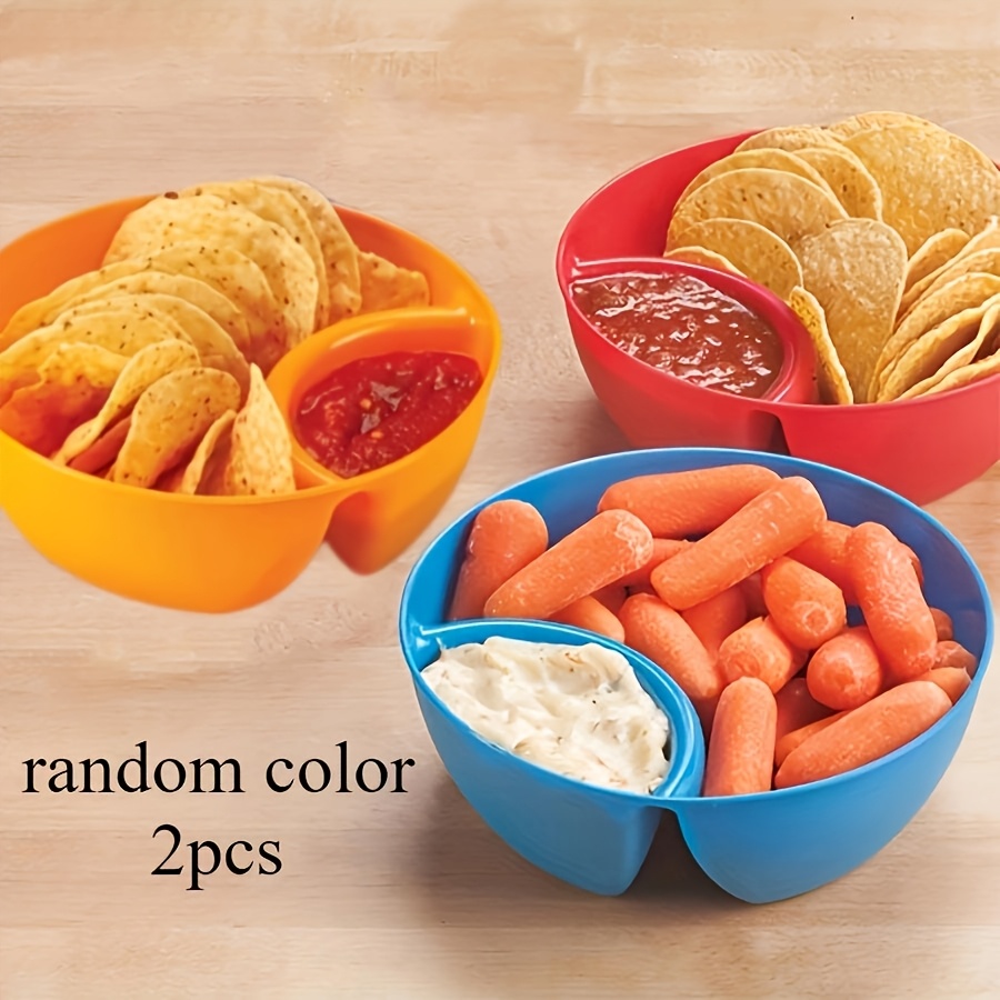 random color 2pcs set of vibrant colorful plastic french fry bowls multifunctional snack containers for dipping serving and storing non fragile space saving easy to clean kitchen essentials for restaurant and home use