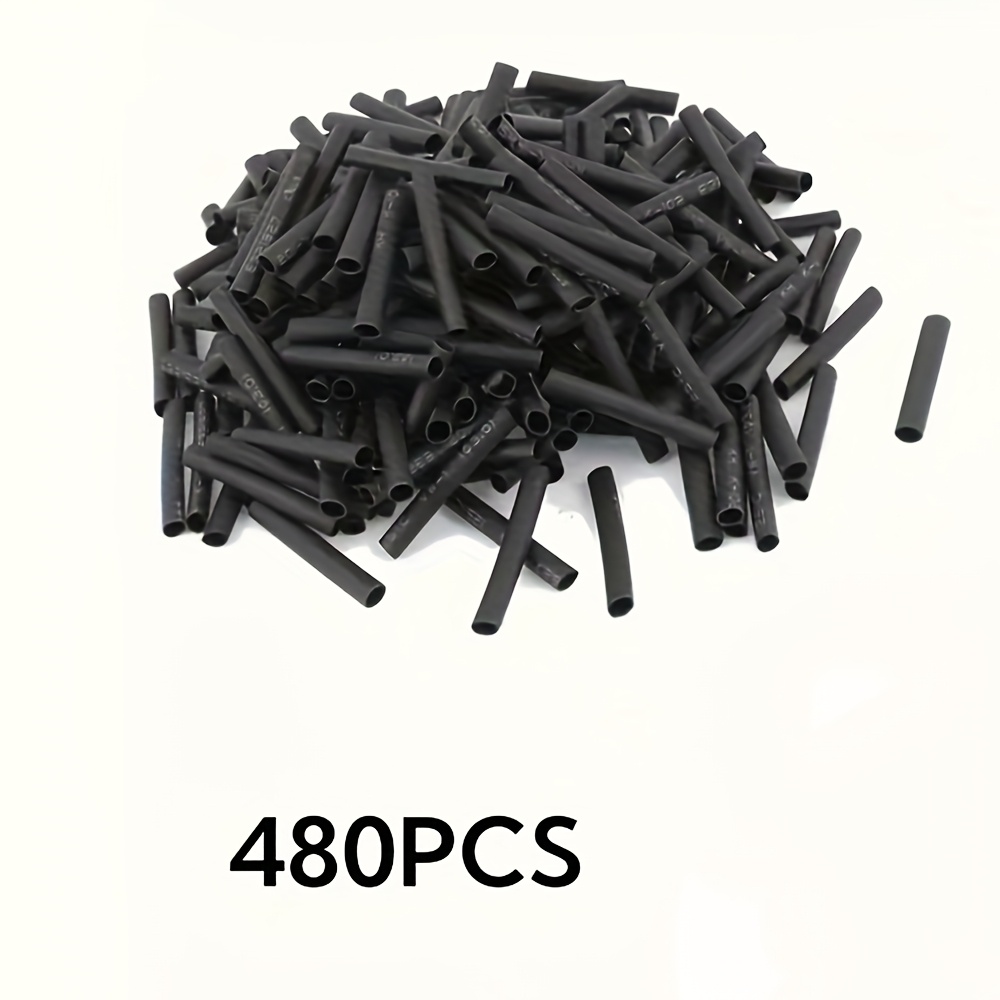 TEMU 480/240 pezzi 2:1 Diametro Interno 3Mm Lunghezza 30Mm Tubo Termoretraibile Isolato a Parete Singola per Crimpatura