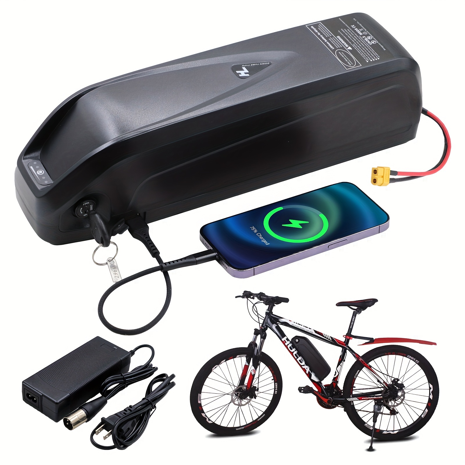 

Ebike Battery, Mountain Bike Road Bike Lithium Li-ion Battery Pack, 18650 Cells Pack, 52v 48v 36v Powerful Bicycle Lithium Battery With Charger, For 200w-1000w Motor