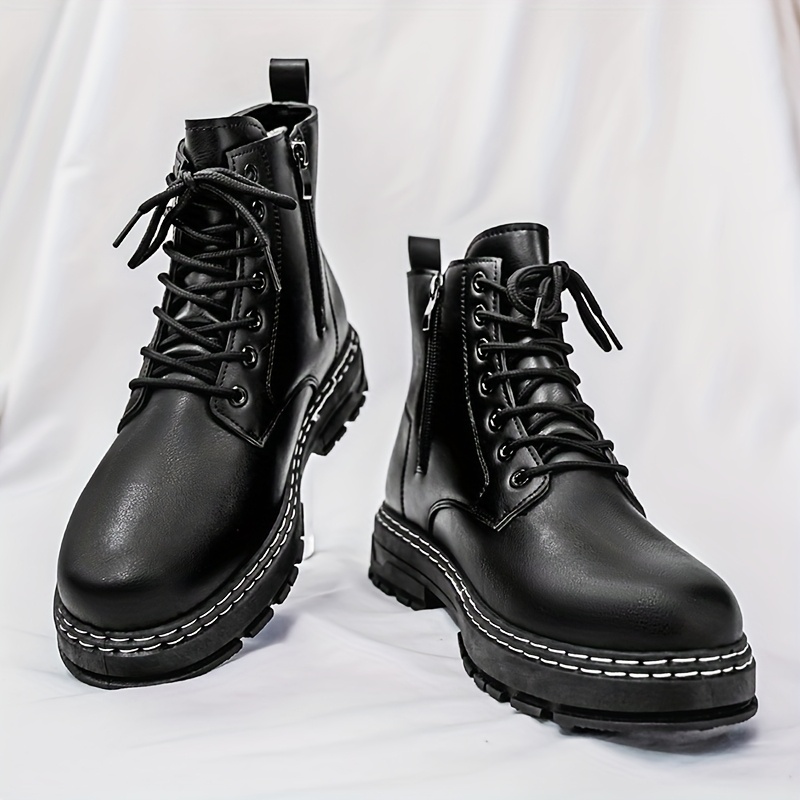 mens season lace boots cover upper cushioned pvc sole Temu