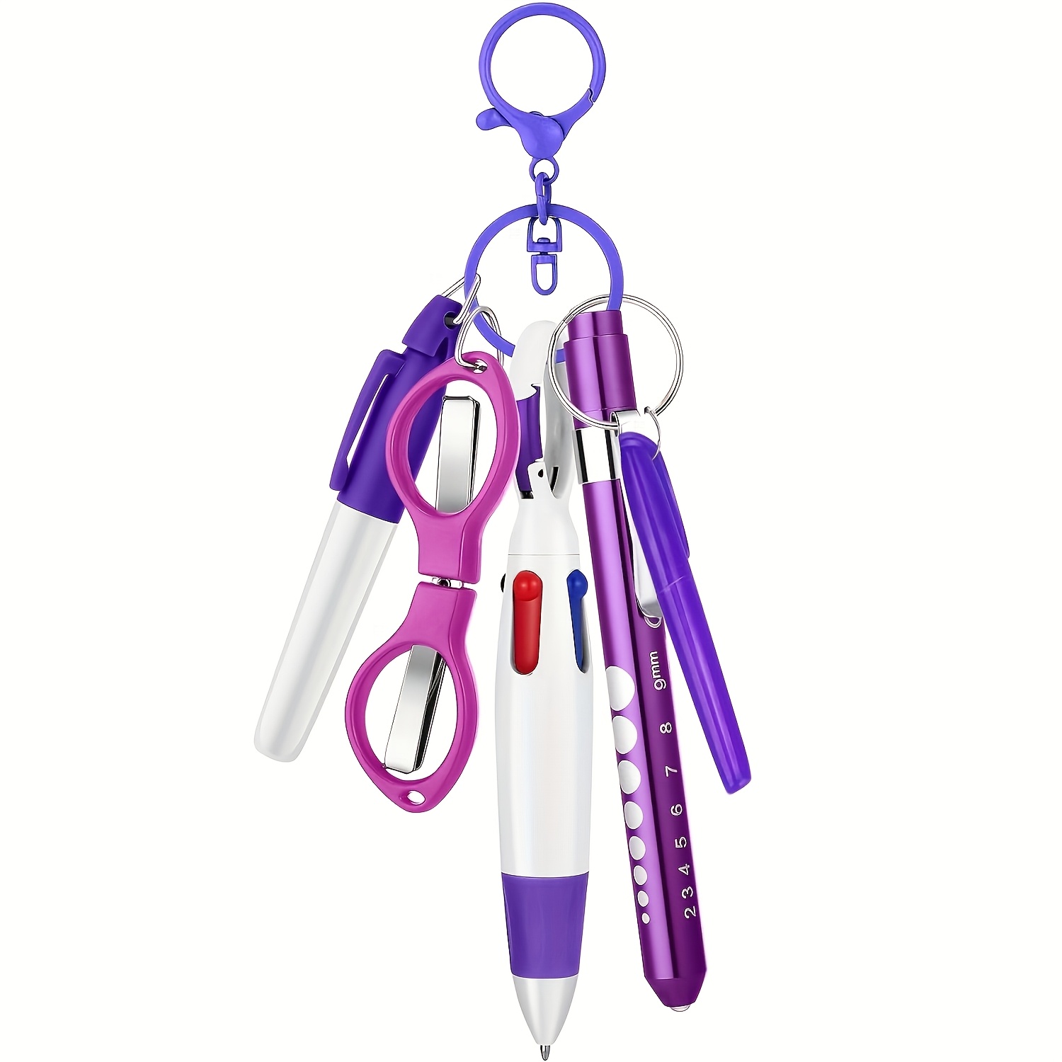 4 Porte-stylos En Métal Pour Infirmières - Clip 1, 2 Ou 3 Trou(s) - Acier Inoxydable, Fixation Sur Blouse Ou Pochette - 5