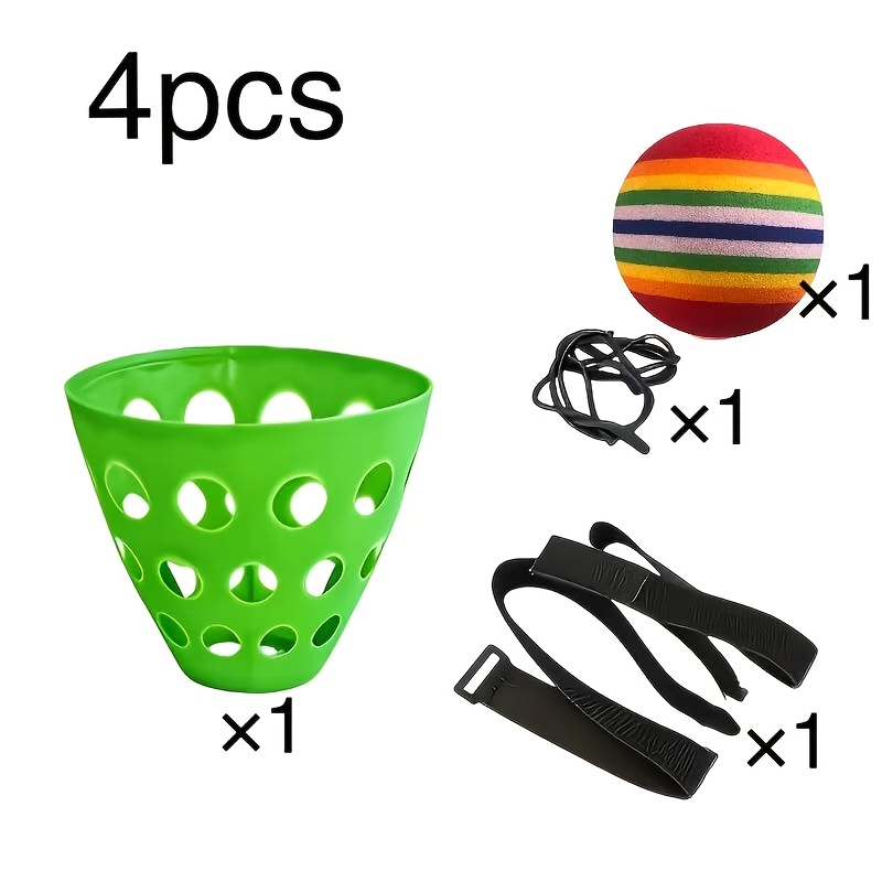 E-shop 4-teiliges Feiertags-Spielset, enthält 1 Fangbecher + 1 bunter Ball + 1 elastisches Seil + 1 Hüftgurt. Lustiges interaktives