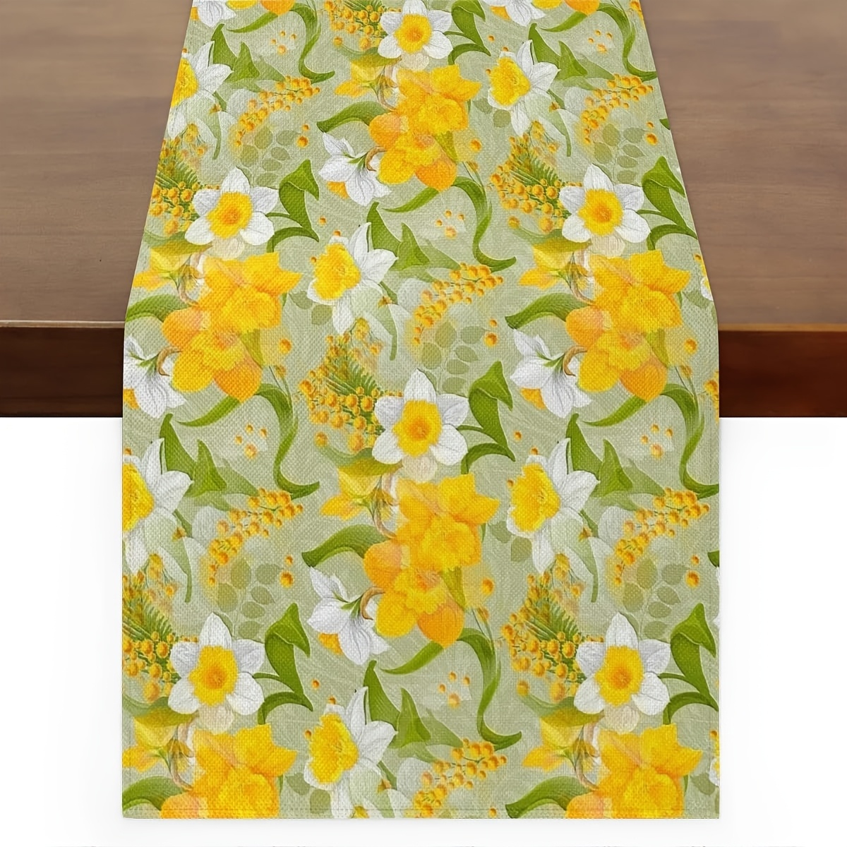 

& Daffodil Runner - Decor For Kitchen, Dining, And Party, Rectangular Weave, 13x48/13x72/13x108 Inches